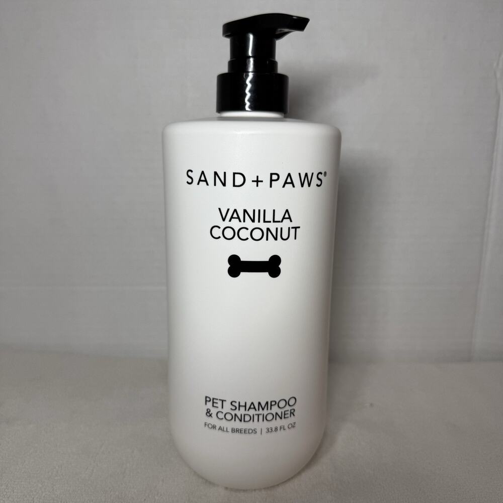 Sand + Paws ~ Vanilla Coconut Pet Shampoo & Conditioner 33.8oz New